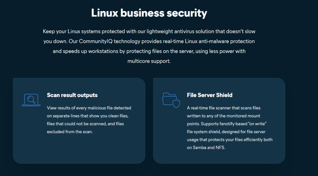 Avast antivirus on linux business features