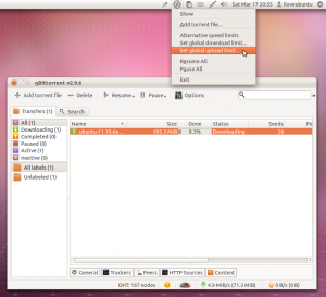 Qbittorrent global upload limit