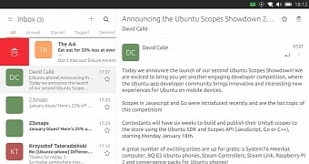 New dekko email client for ubuntu phones looks awesome here s a convergence demo