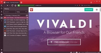 Vivaldi 1 7 web browser to hit the streets soon with brand new history panel