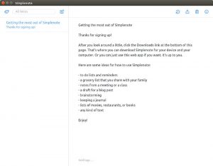 Simplenote note taking app