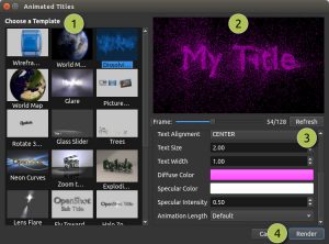 Openshot 3d animation settings