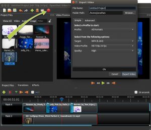 Openshot export video