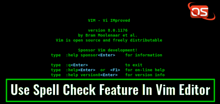 Use spell check feature in vim 720x340