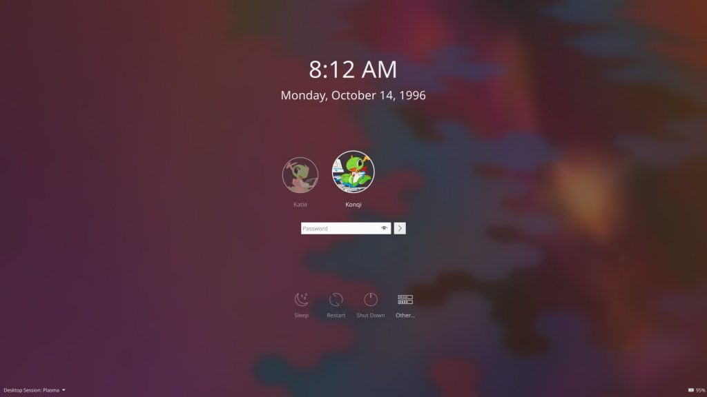 Kde plasma 5 16 desktop promises much improved lock login and logout screens 525564 5