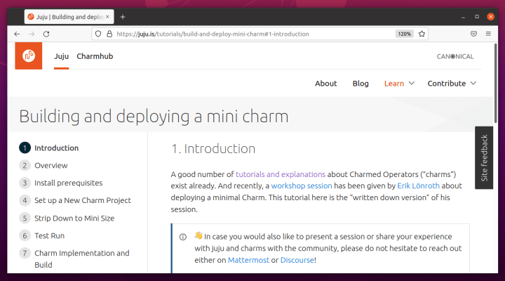 Learn how to build a minimal charm ubuntu