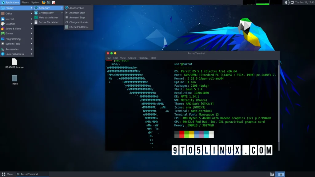 Security oriented distro parrot 51 arrives with anonsurf 4 linux kernel.webp