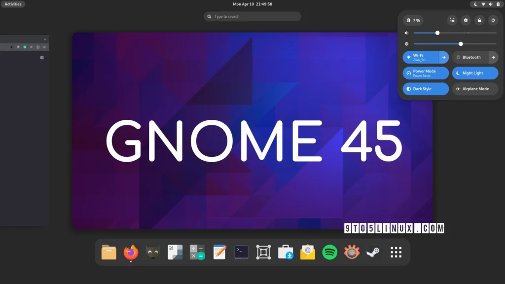 Gnome 45 desktop environment is slated for release on september.webp