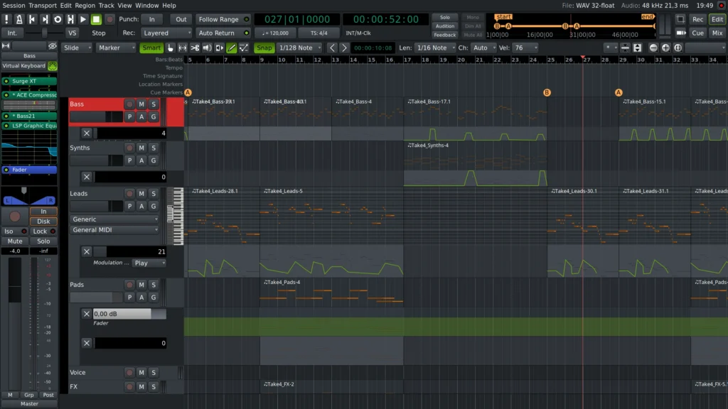 Ardour 75 revamps tempo maps editing remembers io connections per.webp