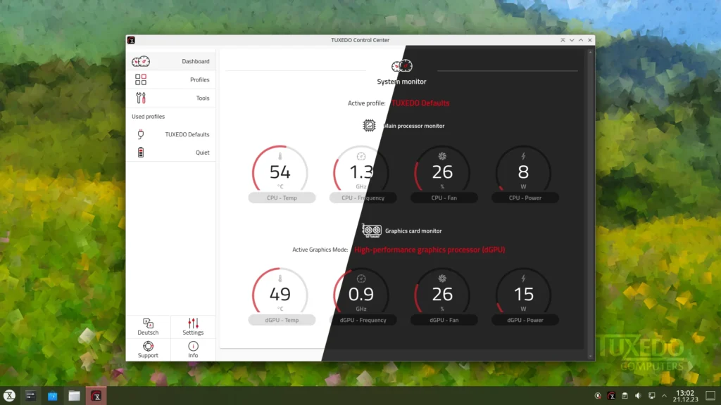 Tuxedo control center 21 released with exciting new functions.webp