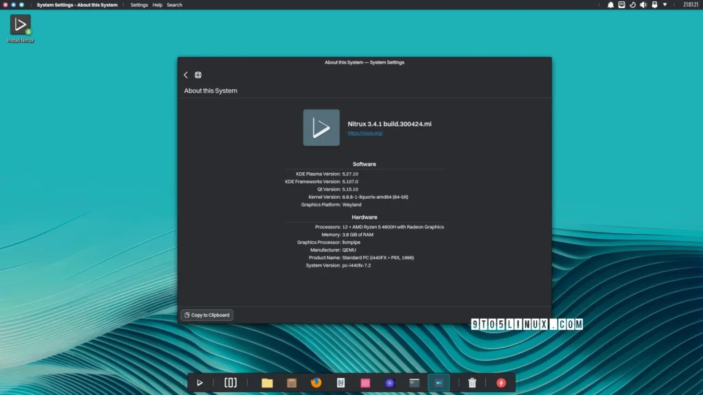 Nitrux 3.4.1 released with linux kernel 6.8, gamescope, openrazer, and