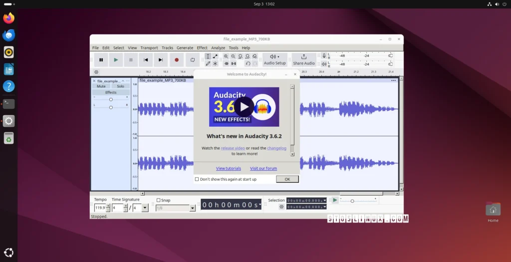 Audacity 3.6.2 audio editor adds legacy effects section, fixes multiple