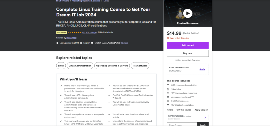 Complete linux training course to get your dream it job