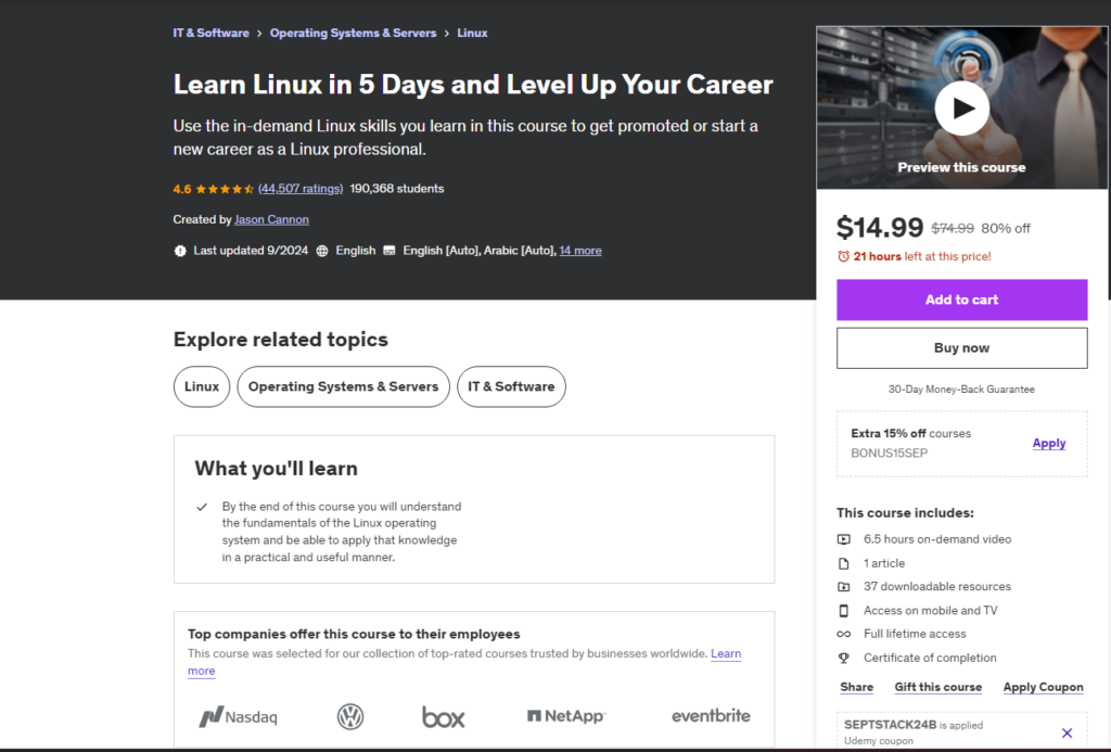 Learn linux in 5 days