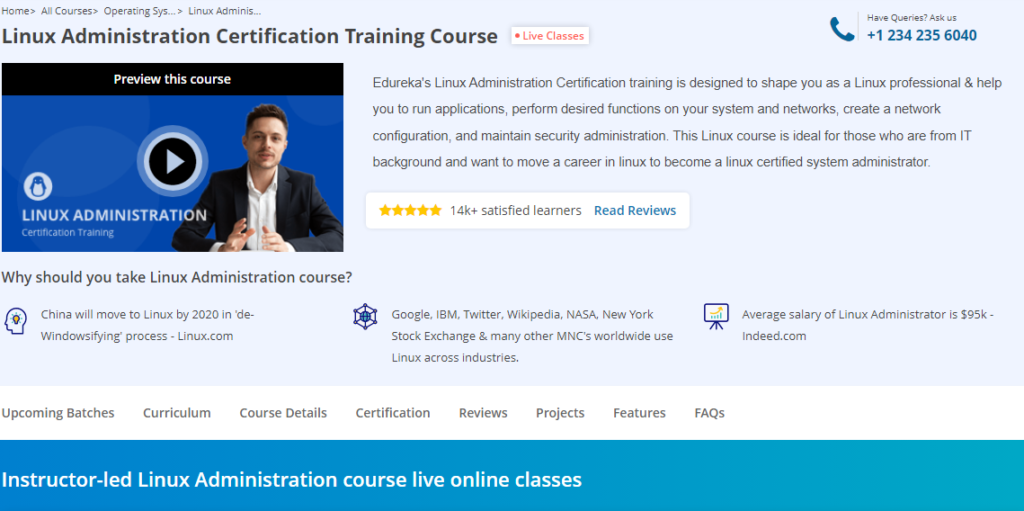 Linux administration certification training course