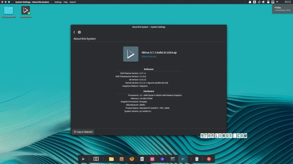 Immutable distro nitrux 3.7.1 released with linux kernel 6.11, nvidia