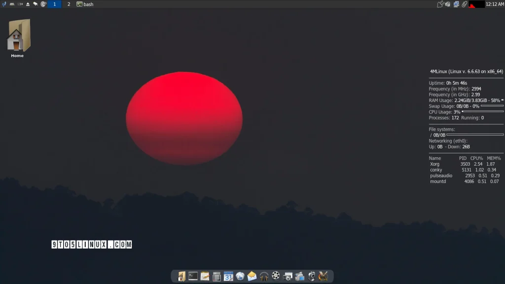 4mlinux 47.0 released with installation support for virtual (kvm) block