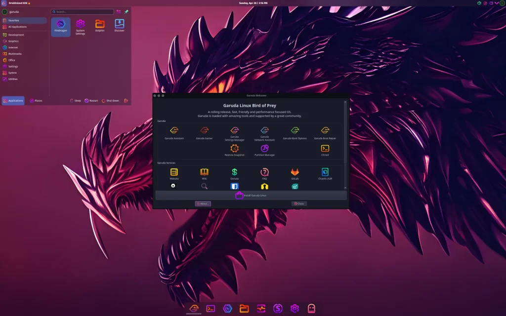 Garuda linux gaming os