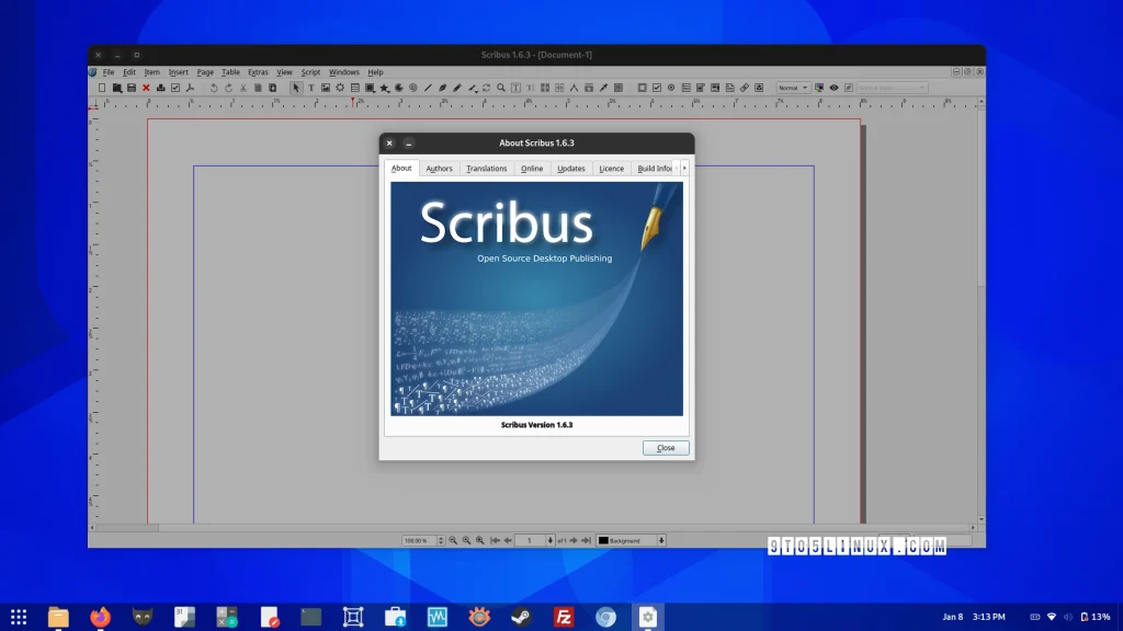 Scribus 1.6.3 open source desktop publishing app released with various bug