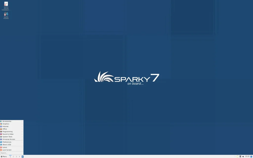 Sparky linux screenshot